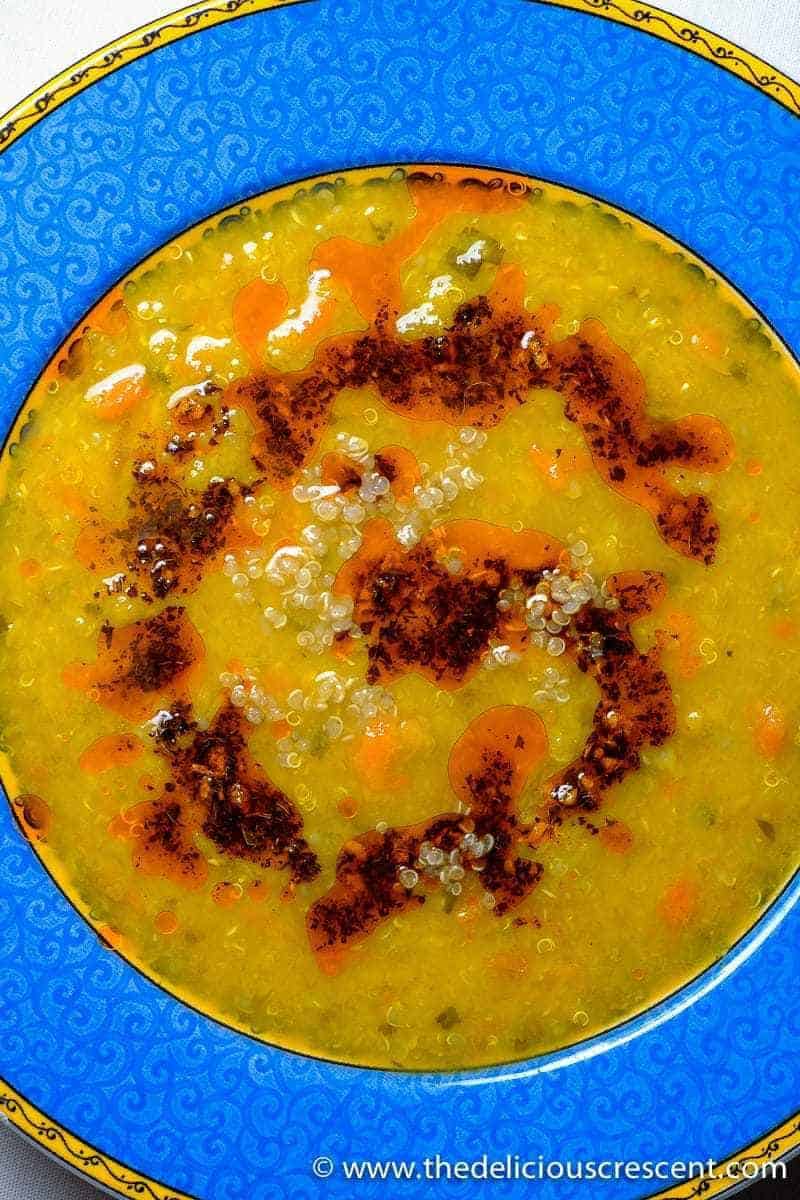 Mediterranean Red Lentil Soup with Quinoa is so popular and easy to prepare. Full of flavor and very healthy.