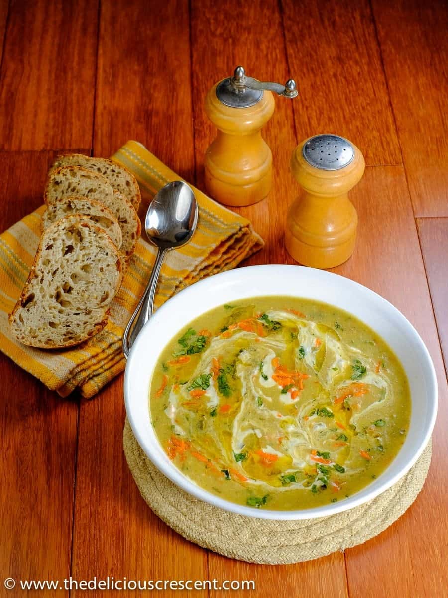 Persian Cream of Barley Soup is a delicious warm bowl of comfort. So easy, nutritious, bursting in taste and flavor, light in carbs and vegetarian.