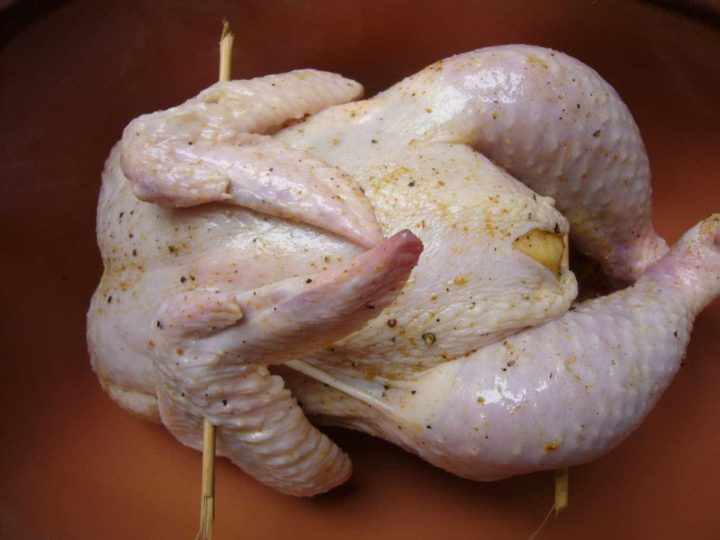 Chicken ready for cooking.