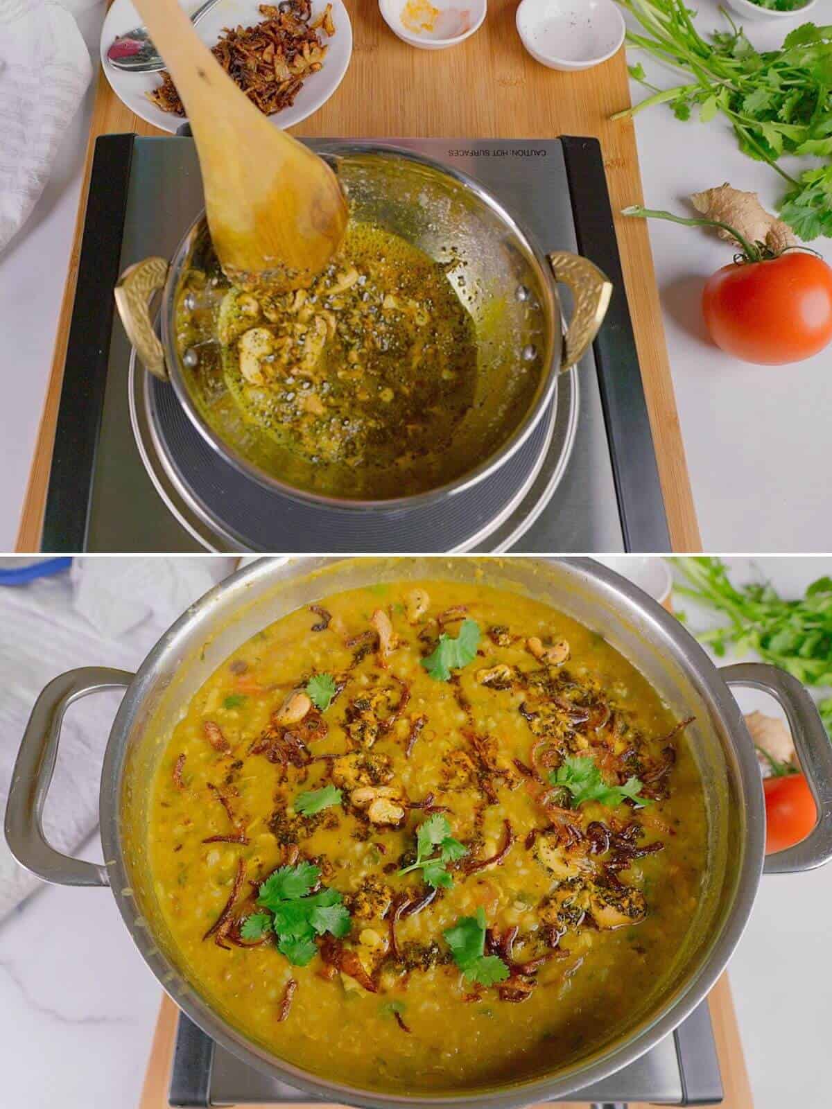 Seasoning mixture to top the khichda.