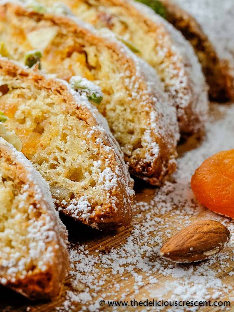 Apricot Almond Marzipan Stollen is an unconventional version of a classic German fruit bread with a special, rich and decadent filling!