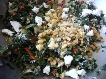 Prepare the swiss chard filling for the Fatayer