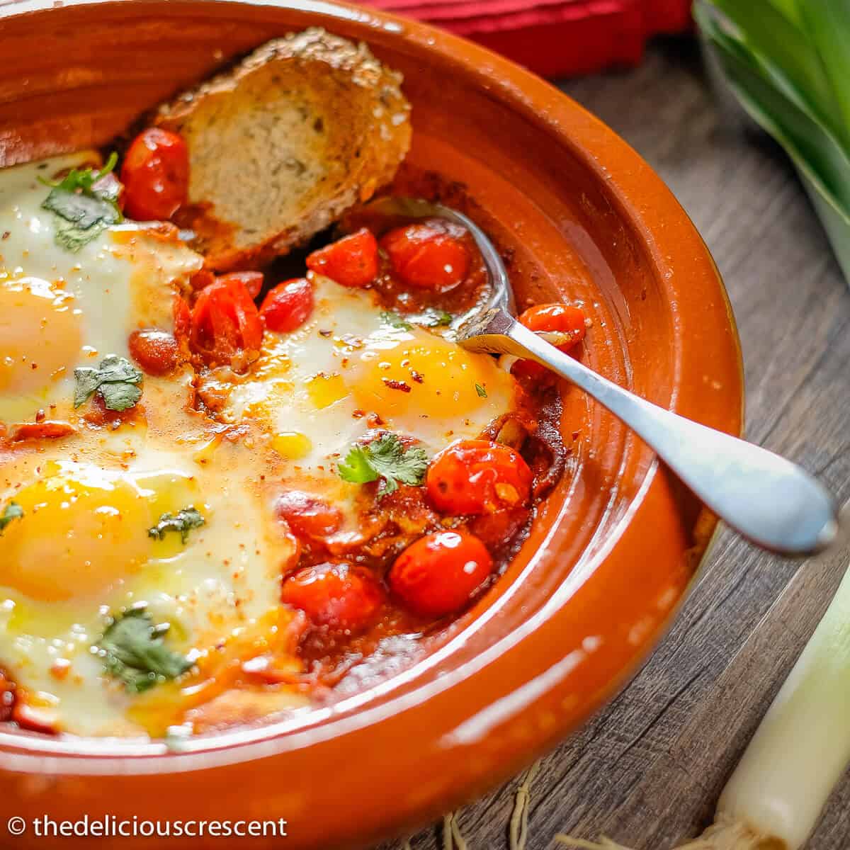 Moroccan Eggs in Tomato Sauce (Shakshuka) The Delicious Crescent