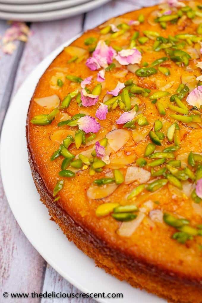 View of Persian love cake from the top.