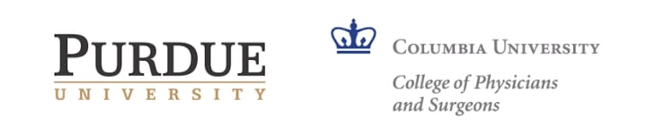 Image showing logos of Purdue university and Columbia university.