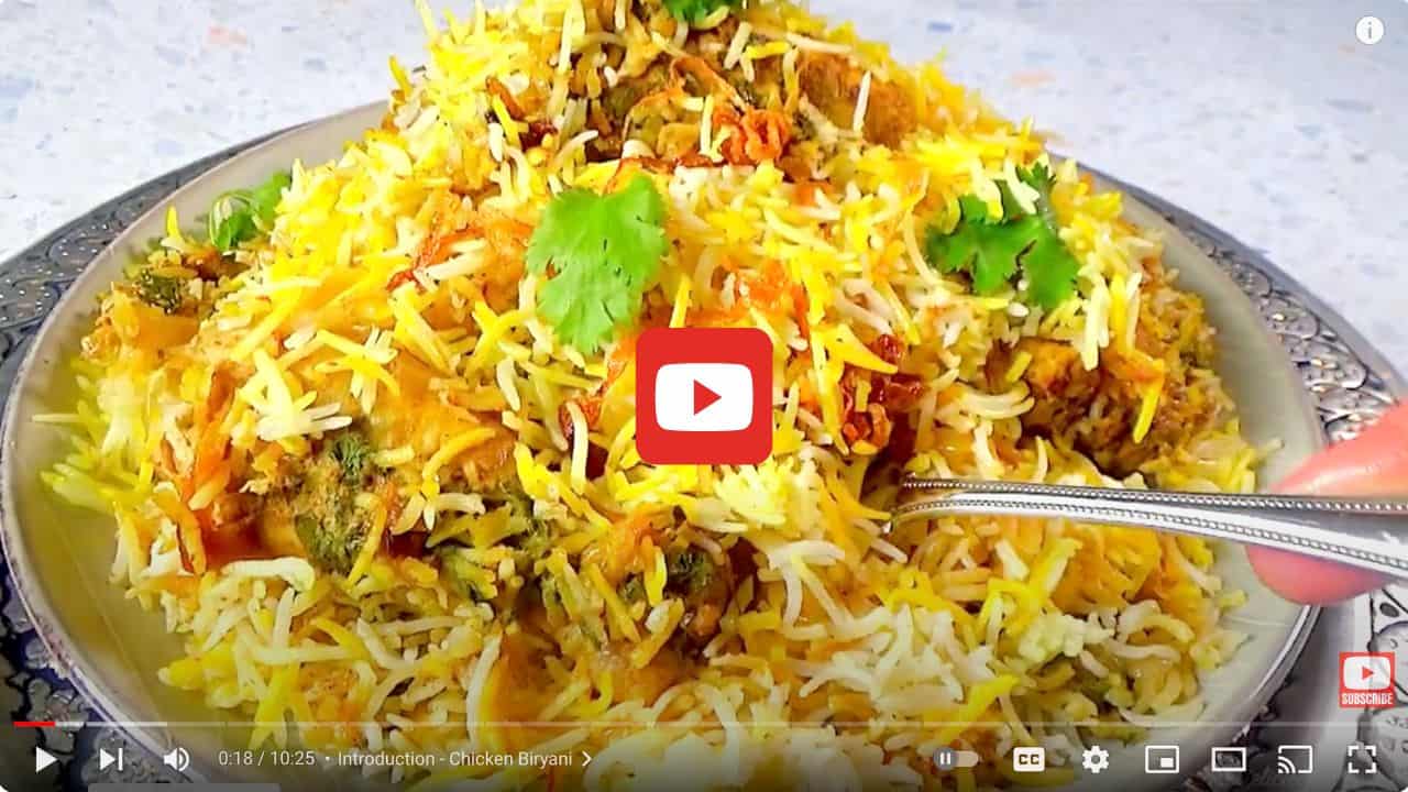 Easy Chicken Biryani YouTube image.