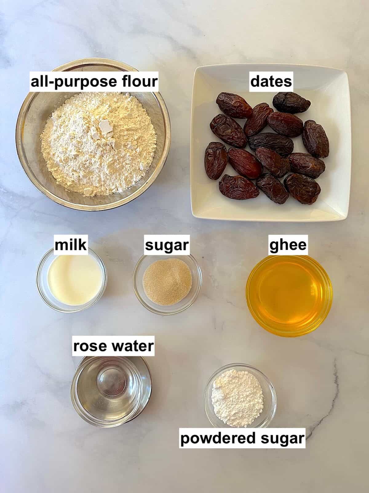 Ingredients needed for the recipe.