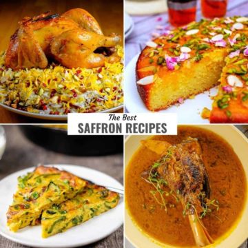 An assortment of saffron recipes