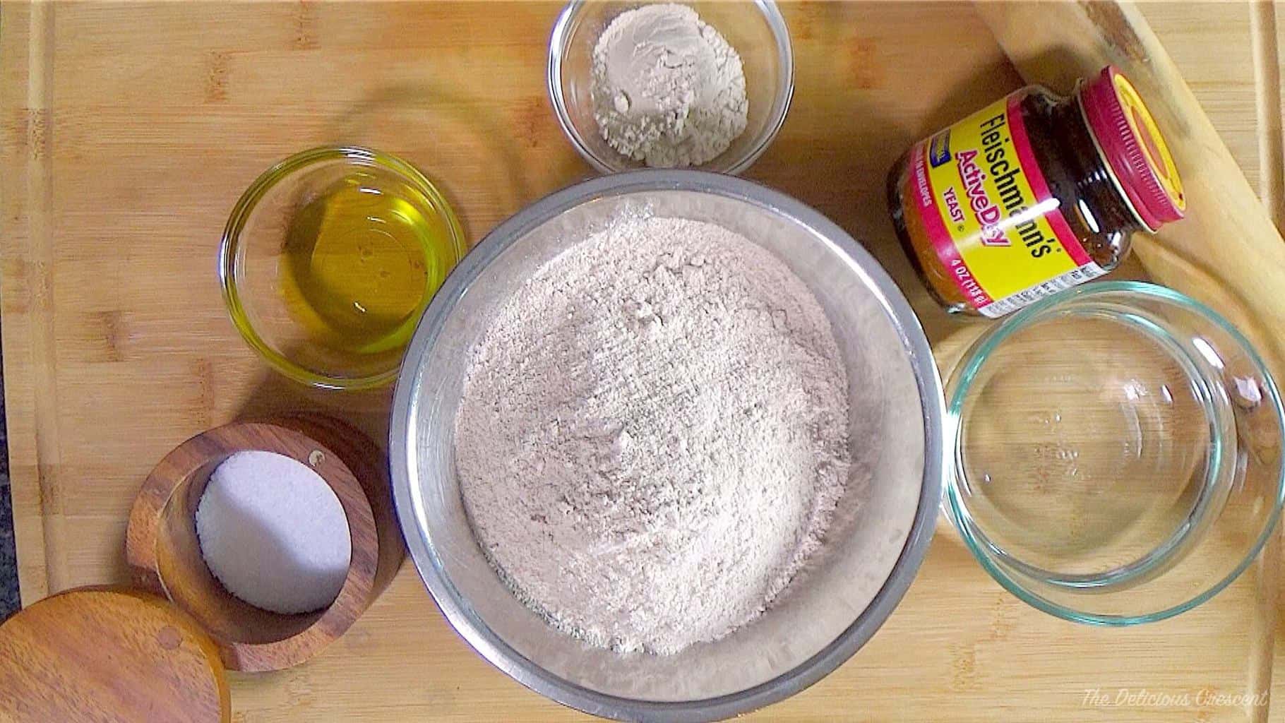 Ingredients for making flatbread