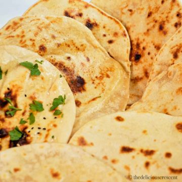 A stack of quick and easy flatbreads.