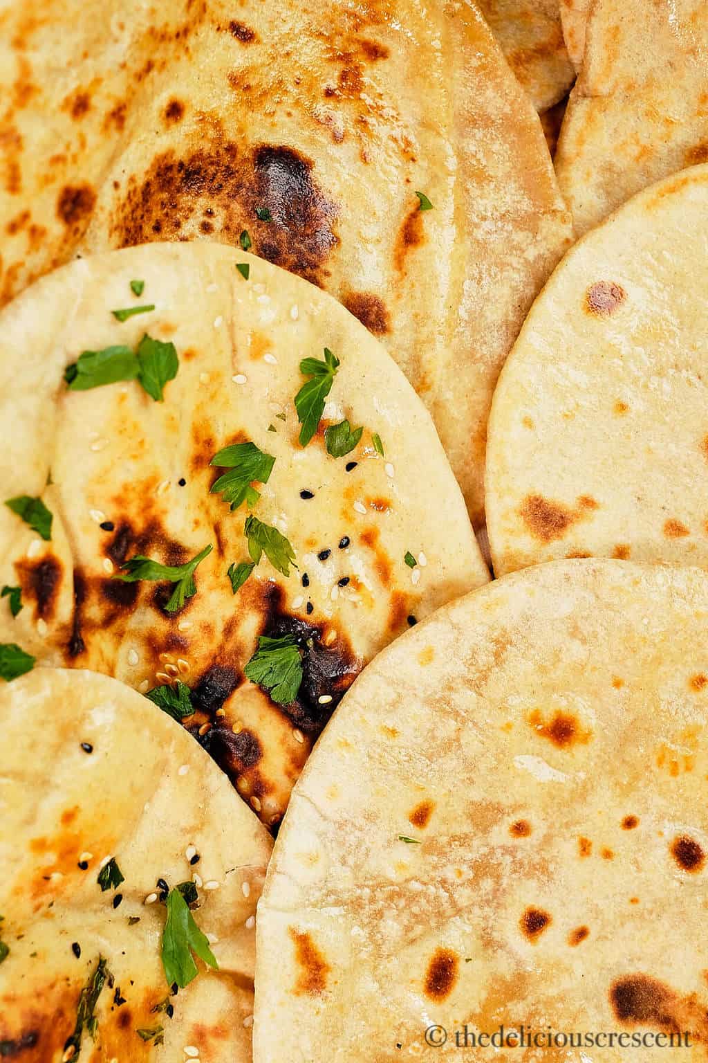 A variety of skillet flatbreads.