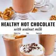 Healthy hot chocolate pin image.
