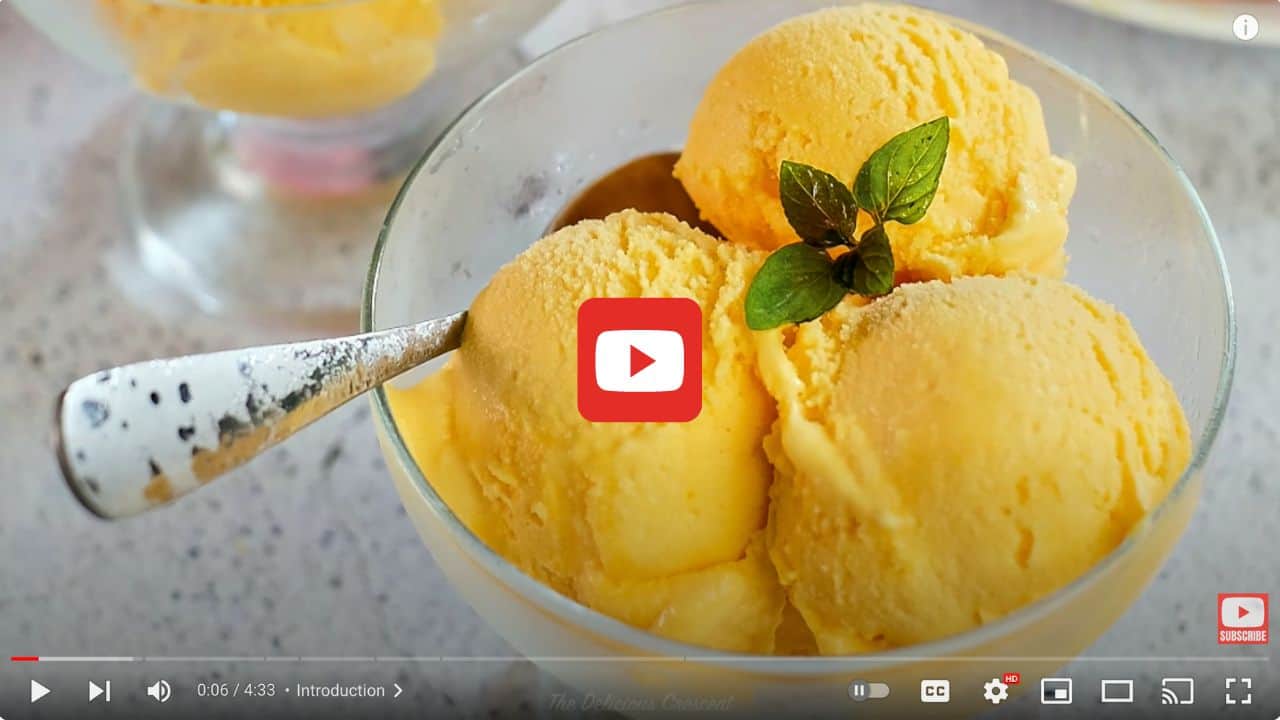 Mango gelato YouTube video image.