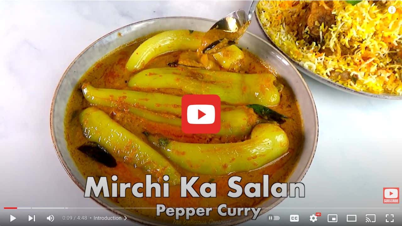 Mirchi Ka Salan YouTube image.
