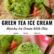 Matcha green tea ice cream pin image.