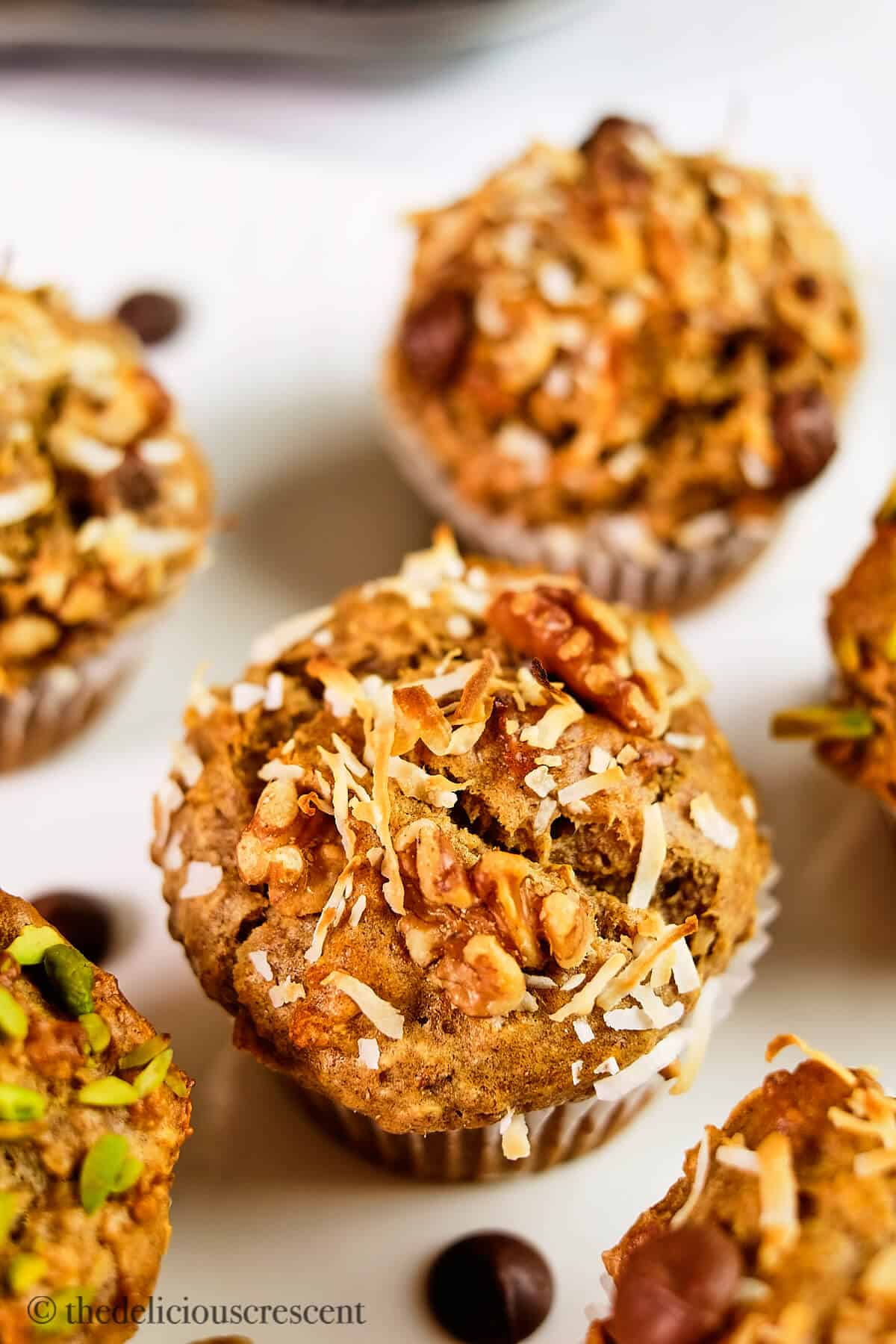 Date sweetened muffins in a plate.