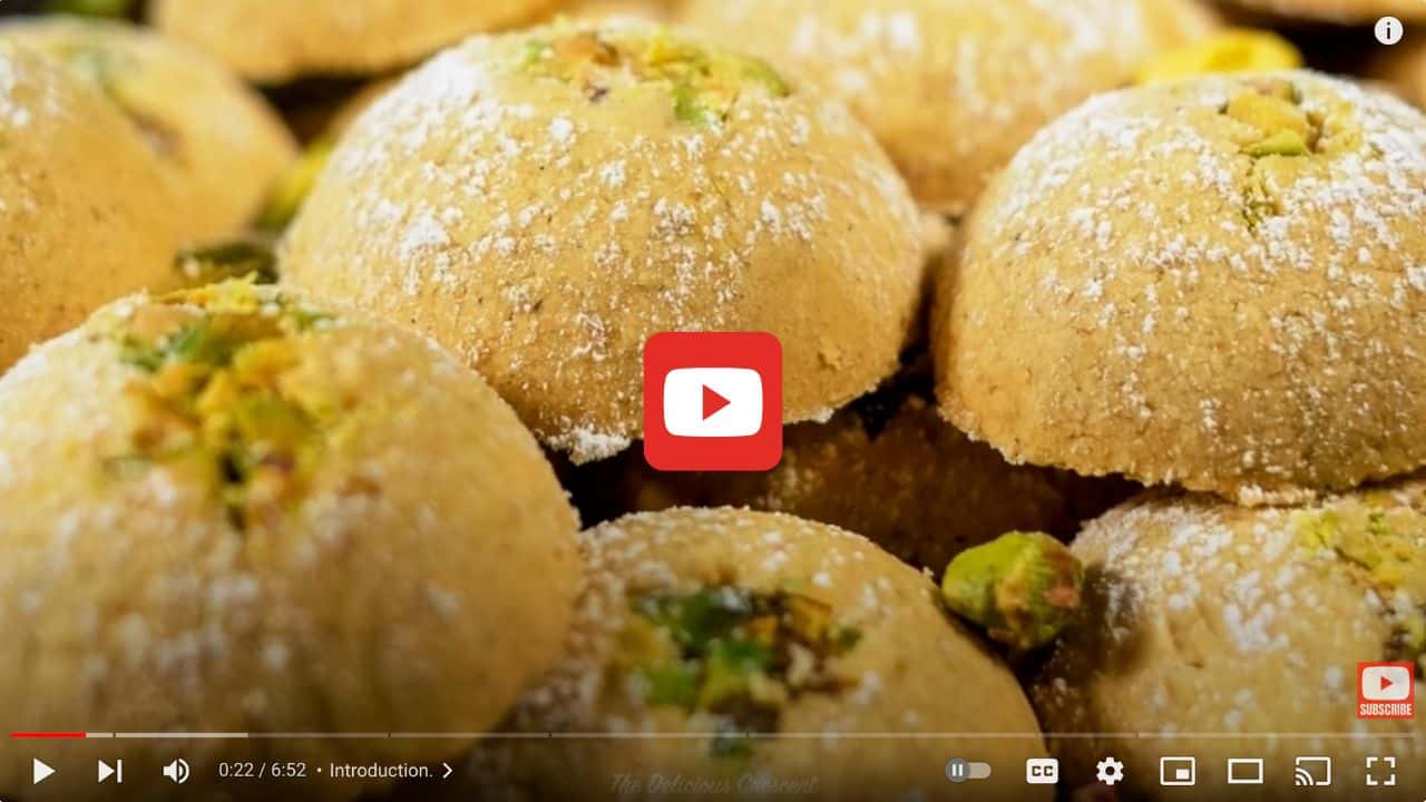 Persian chickpea cookies YouTube video image.