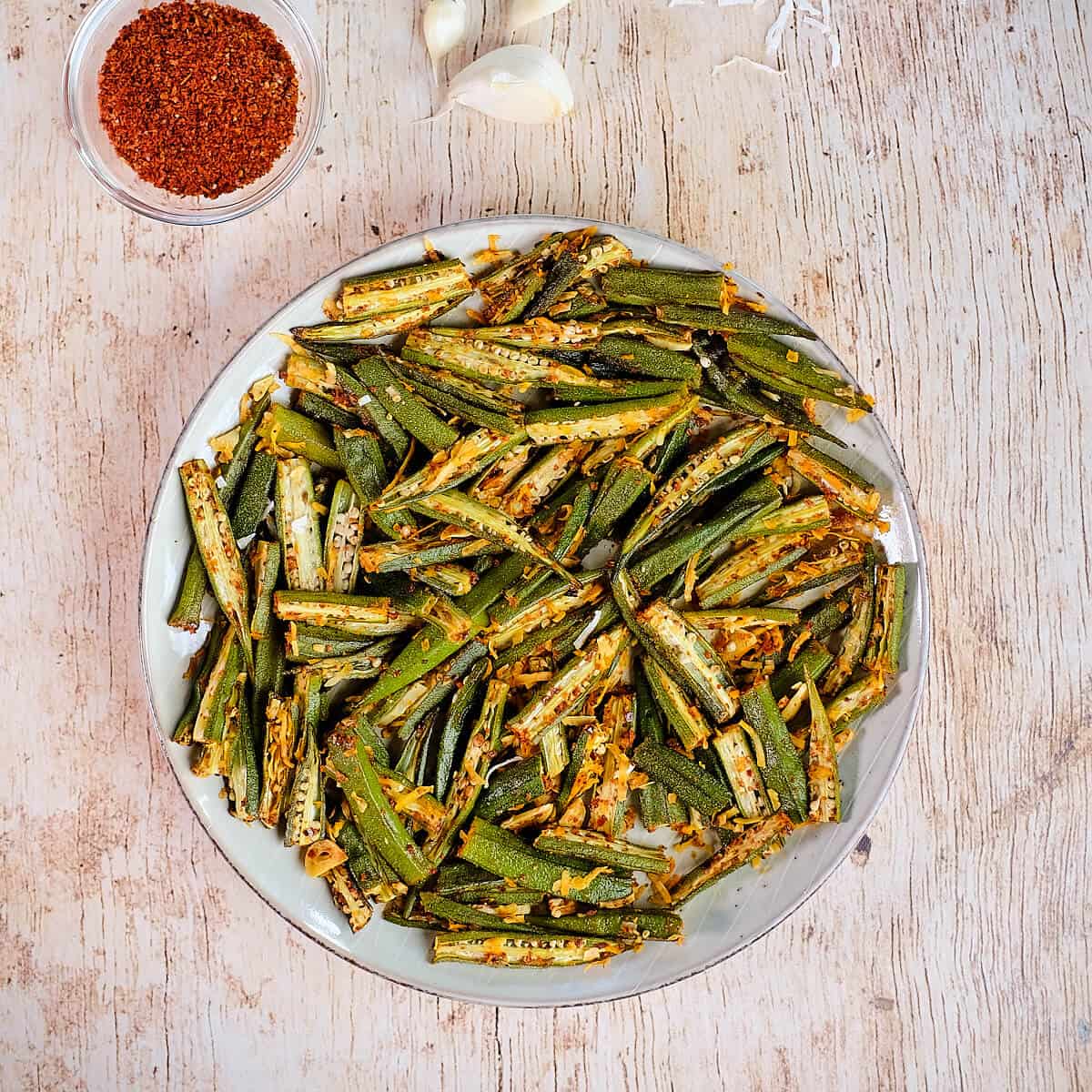Spicy Oven Roasted Okra The Delicious Crescent
