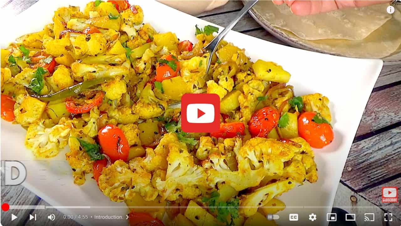Easy aloo gobi YouTube video image.