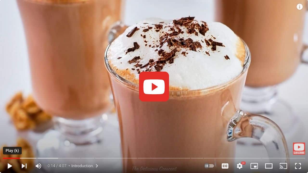 Healthy hot chocolate YouTube video image.