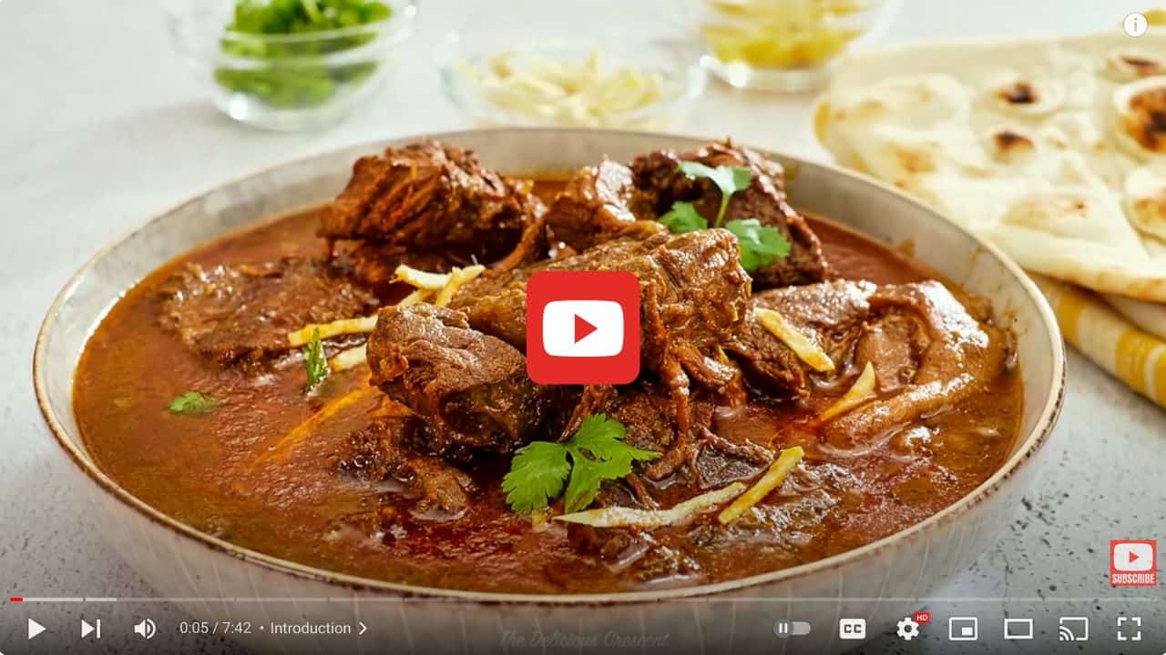 Nihari (beef shank stew) YouTube video image.