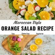 Moroccan orange salad pin image.