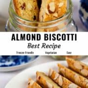 Almond biscotti pin image.