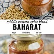 Baharat spice blend pin image.