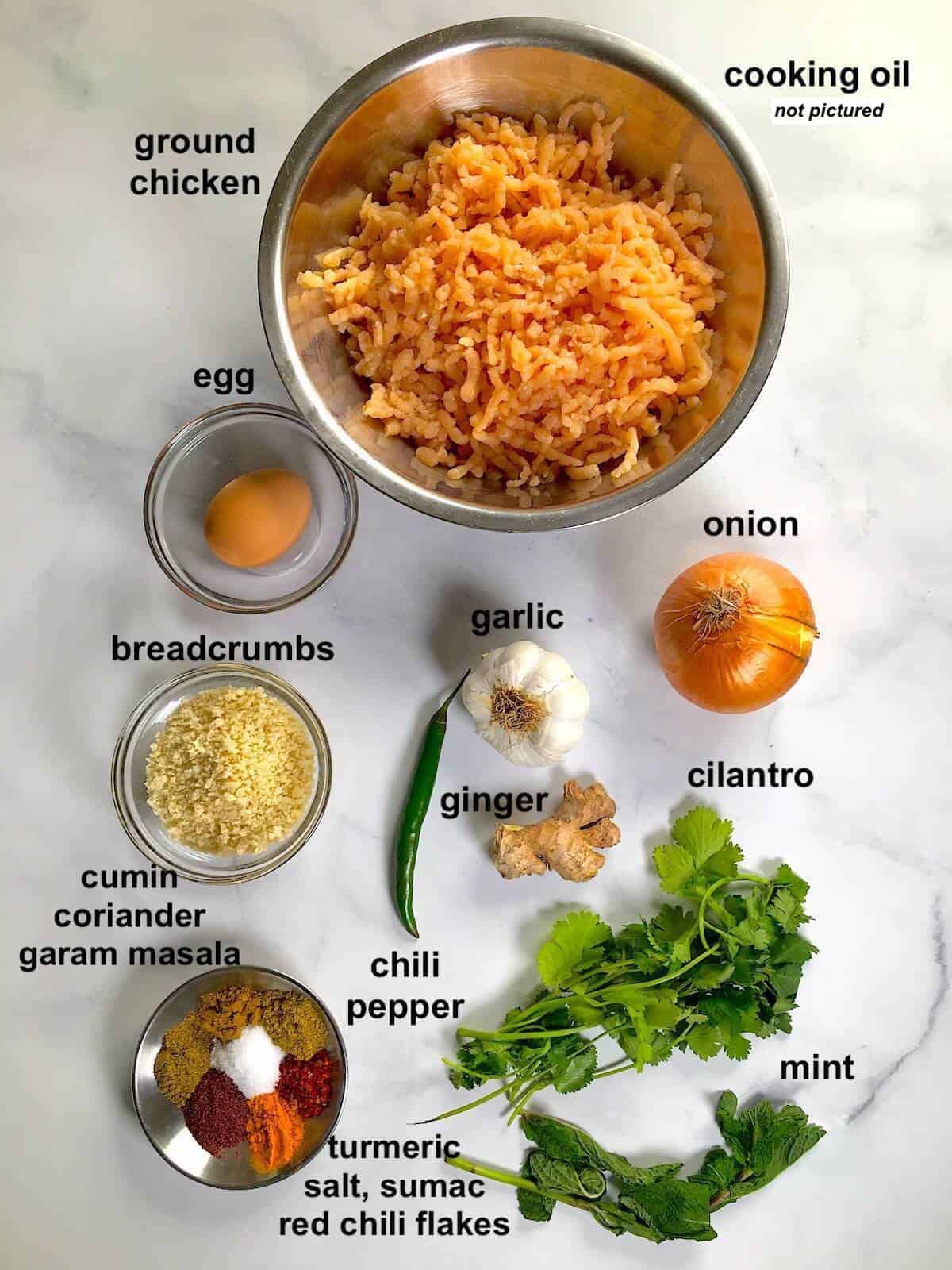 Ingredients needed for the recipe.