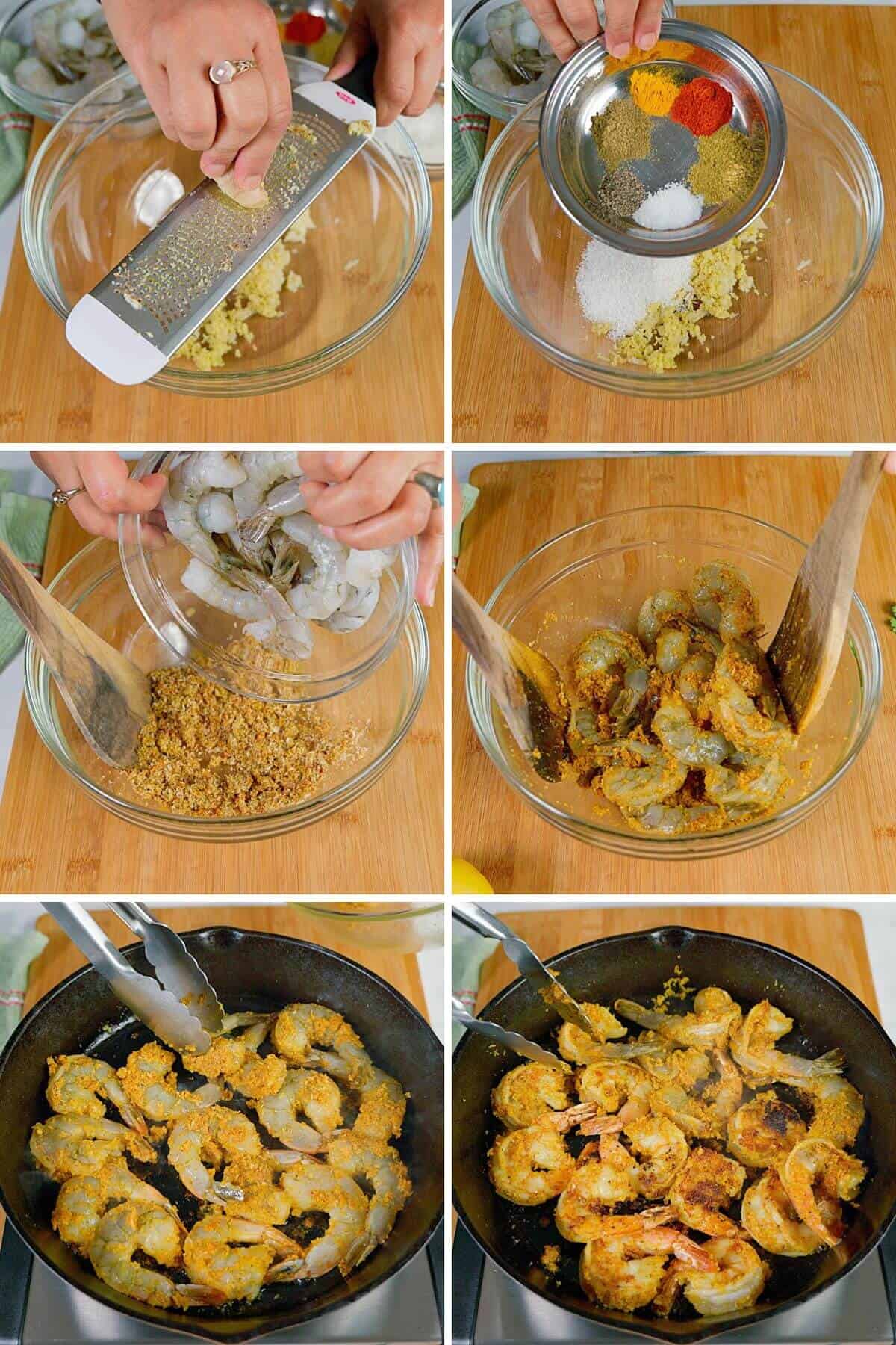 Steps for making the recipe.