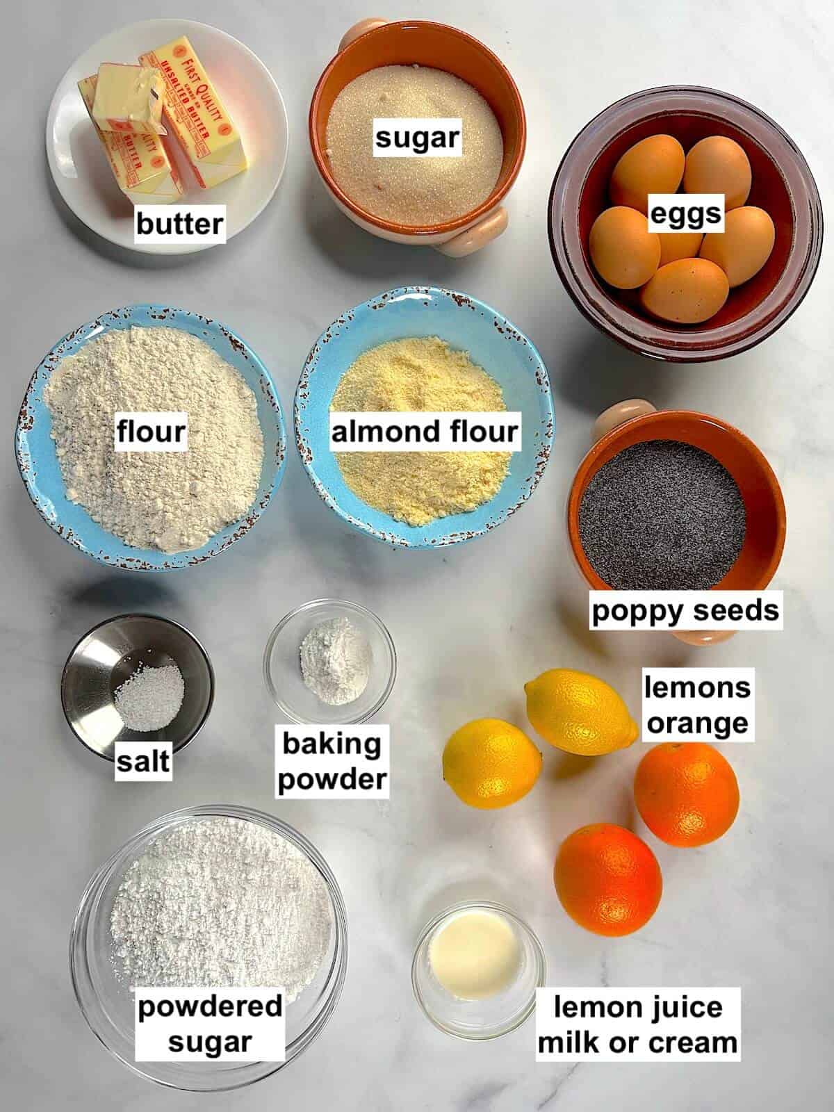 Ingredients needed for the recipe.