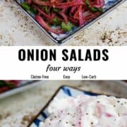 Onion salad pin image.