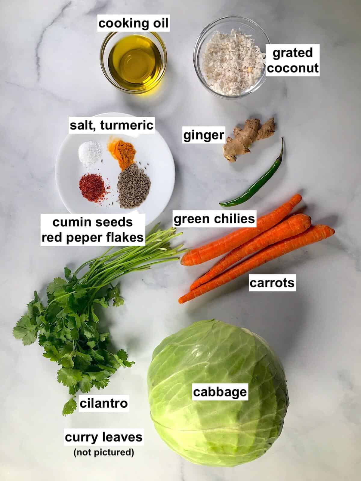 Ingredients needed for the recipe.