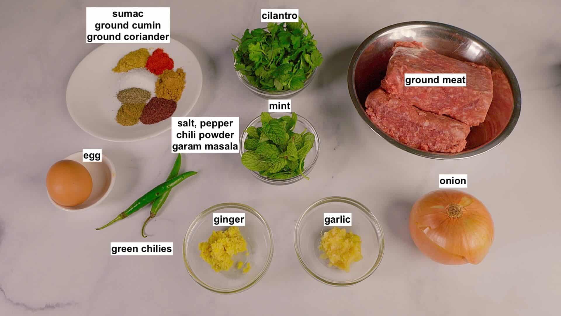 Ingredients needed for the filling.
