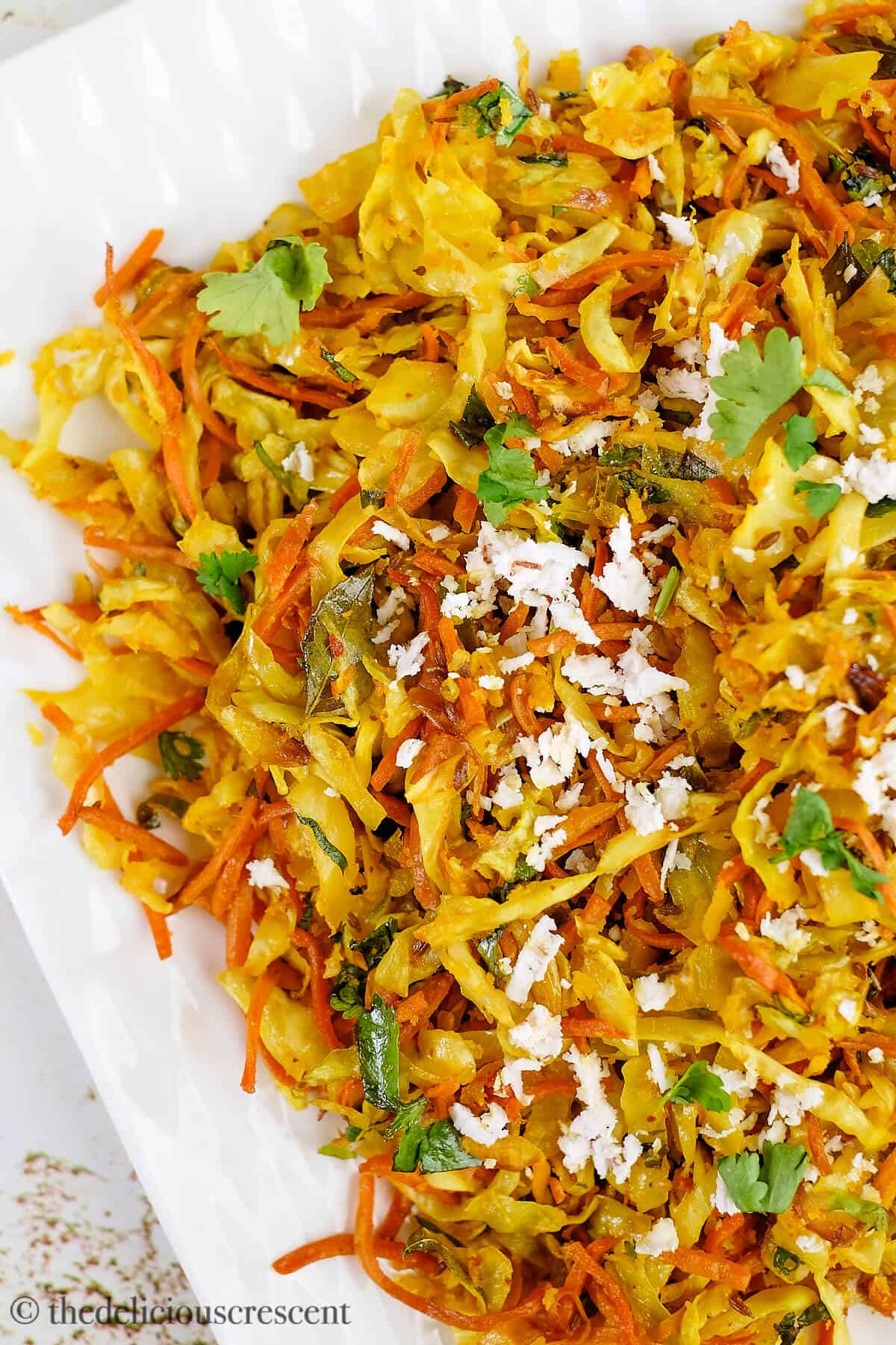 Indian cabbage recipe prepared in the oven and served.