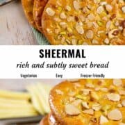 Sheermal bread recipe pin image.