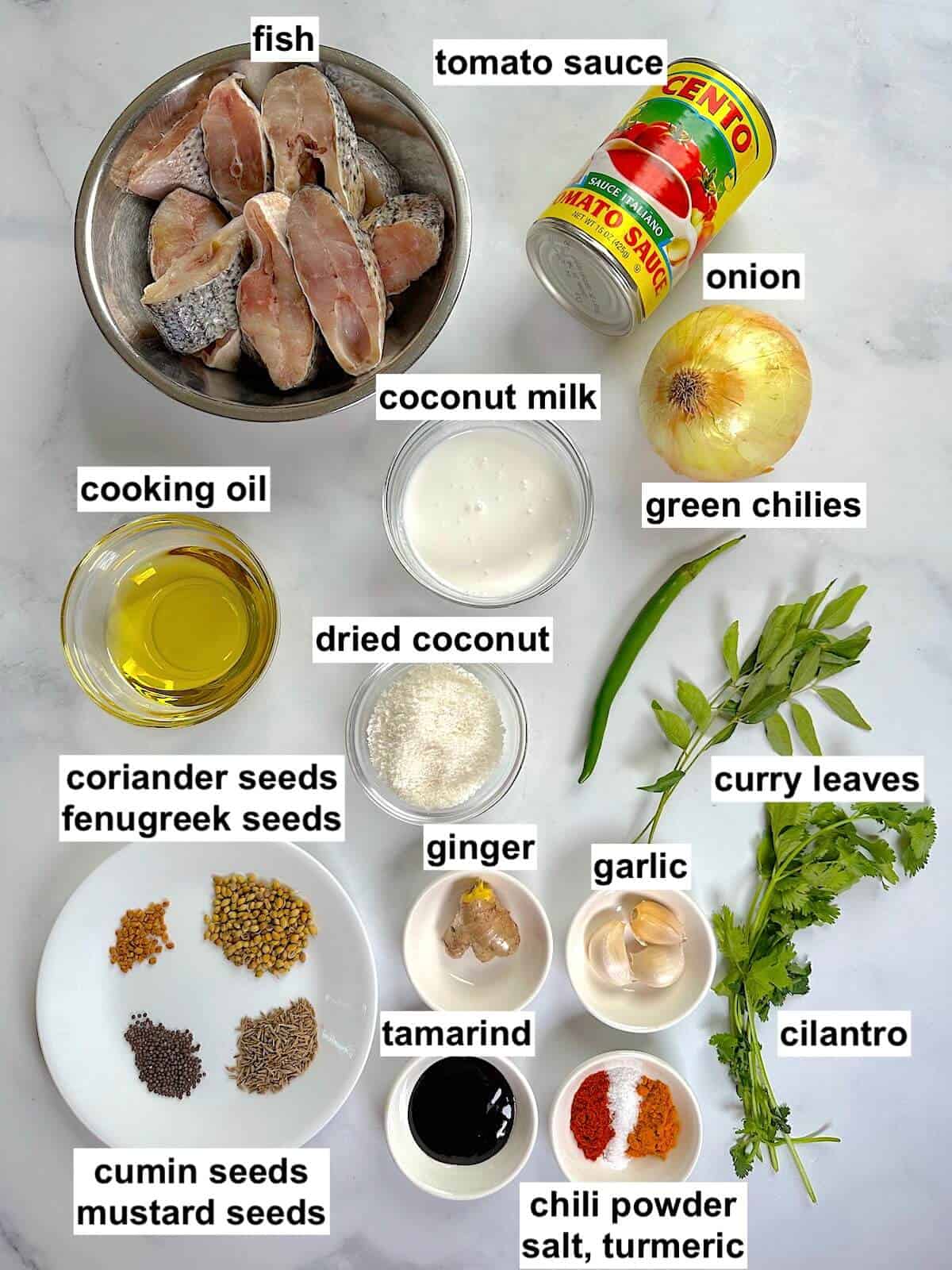 Ingredients needed for the recipe.