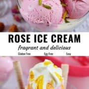 Rose ice cream pin image.