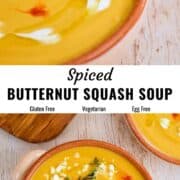 Spiced butternut squash pin image.