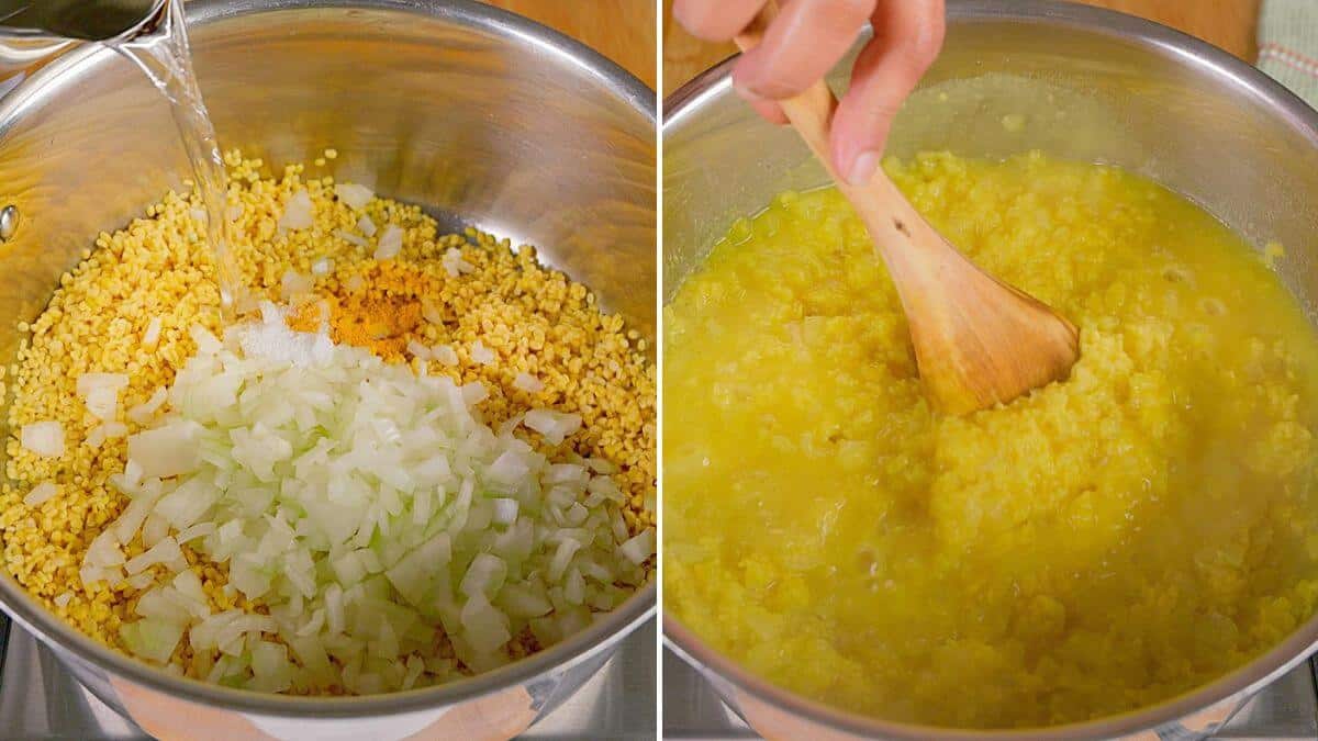 Steps for making basic dal.