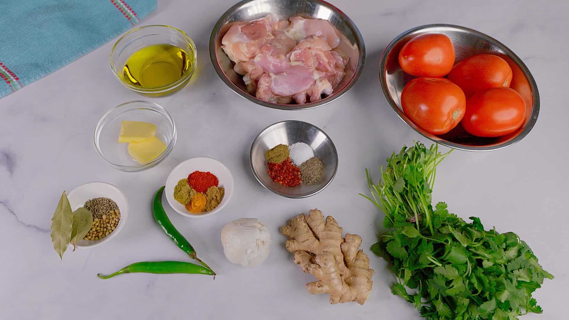 Ingredients needed for the recipe.