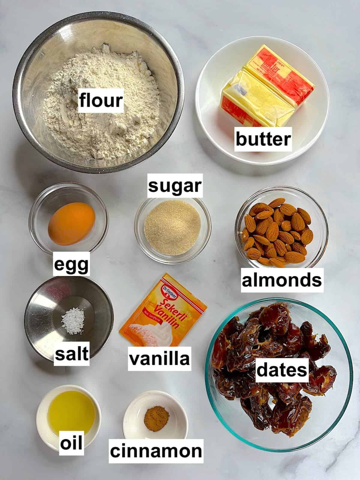 Ingredients for the recipe.