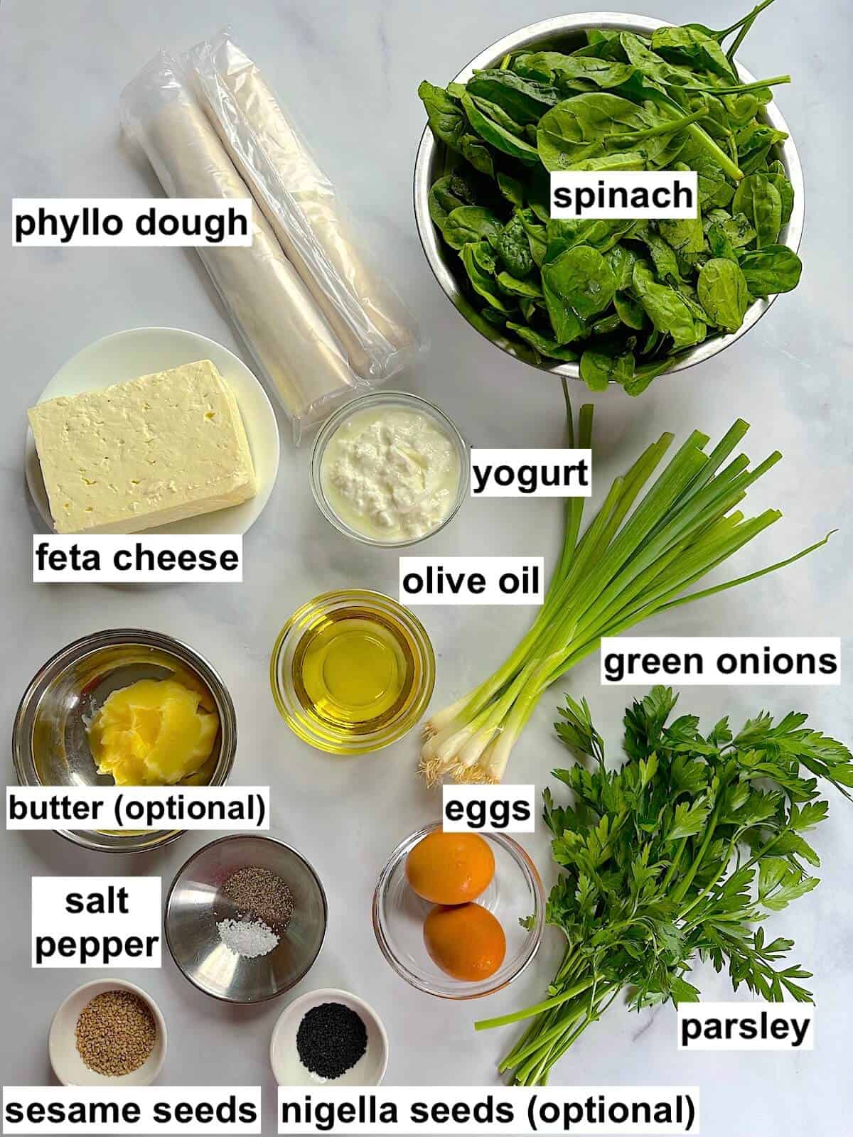 Ingredients needed for the recipe.