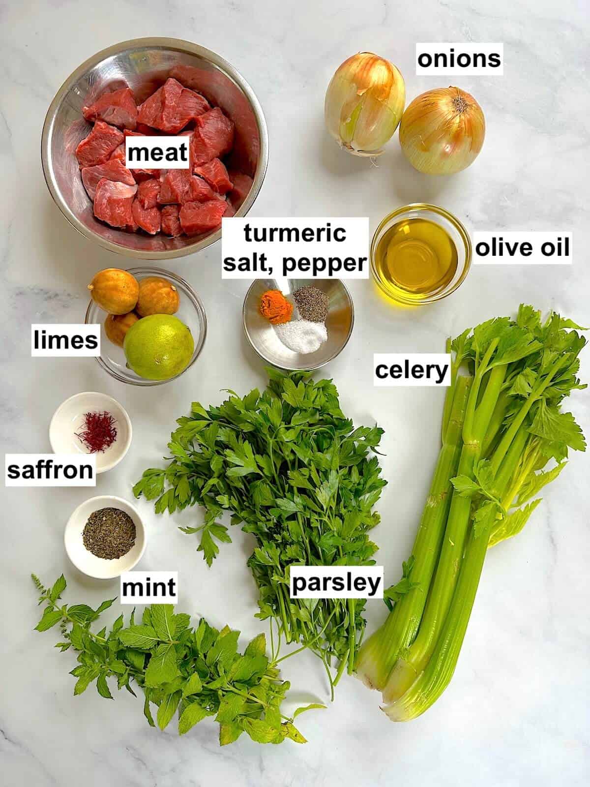 Ingredients needed for the recipe.
